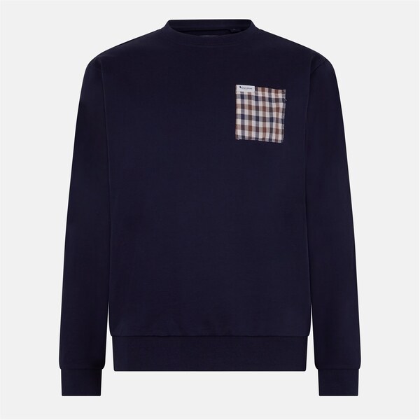̵ 塼  ѡå  Check Pocket Sweatshirt Navy