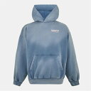 【送料無料】 バレンシアガ メンズ パーカー・スウェット フーディー アウター Logo Political Hoodie Faded Blue