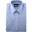 ダブルトゥー メンズ シャツ トップス King Size Classic Easy Care Short Sleeved Shirt Light Blue