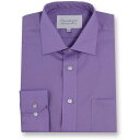 ダブルトゥー メンズ シャツ トップス Paradigm King Size Single Cuff 100% Cotton Shirt Purple