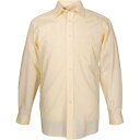 ダブルトゥー メンズ シャツ トップス King Size Plain Non-Iron Cotton Rich Shirt Lemon