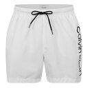 【送料無料】 カルバンクライン メンズ ハーフパンツ・ショーツ 水着 Large Logo Swim Shorts White 2025(4)