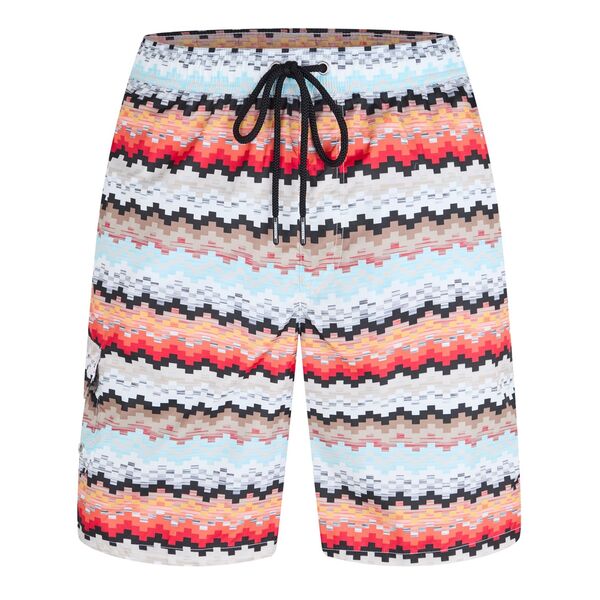 【送料無料】 ミッソーニ メンズ ハーフパンツ・ショーツ 水着 Zag Swim Shorts WHT ORG RED