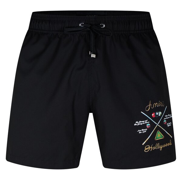 【送料無料】 アミリ メンズ ハーフパンツ・ショーツ 水着 Pool Cue Swim Shorts Black