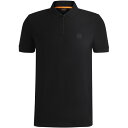 【送料無料】 ボス メンズ ポロシャツ トップス Boss Passerzip 10256683 01 Black 001