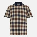 【送料無料】 アクアスキュータム メンズ ポロシャツ トップス Big Check Polo Shirt Navy(4)