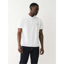 【送料無料】 トゥルーレリジョン メンズ ポロシャツ トップス Rlxd Big T Polo Sn99 Optic White