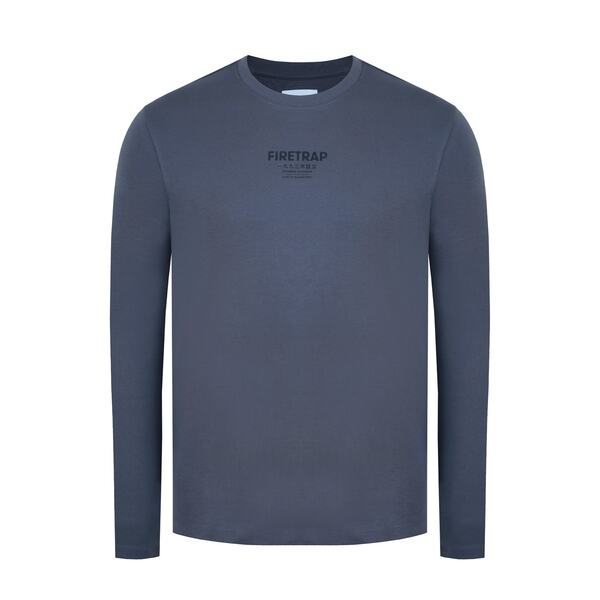 【送料無料】 ファイヤートラップ メンズ Tシャツ トップス Long Sleeve Garphic T-Shirt Mens Charcoal