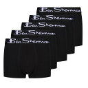 【送料無料】 ベンシャーマン メンズ ボクサーパンツ アンダーウェア Poderick 5 Pack Boxer Shorts Black