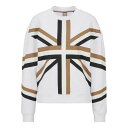 【送料無料】 ボス レディース パーカー・スウェット アウター C_Elaslogan Sweatshirt White