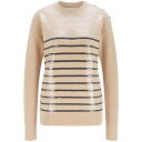 【送料無料】 ボス レディース パーカー・スウェット アウター Farryn Stripe Sequin Sweater Multi colour