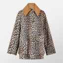 【送料無料】 ガニー レディース ジャケット・ブルゾン アウター Leopard Printed Canvas Midi Jacket Almond Milk