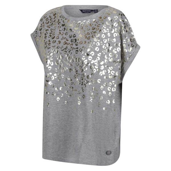 【送料無料】 レガッタ レディース シャツ トップス Roselynn Graphic Print T-Shirt Grey