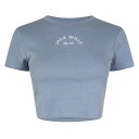 【送料無料】 ジャック ウィルス レディース Tシャツ トップス Cropped Baby Tee Periwinkle(4)