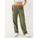 【送料無料】 トゥルーレリジョン レディース カジュアルパンツ ボトムス Military Oversized Cargo Trousers Womens Ka...