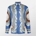 【送料無料】 ヴェルサーチ メンズ シャツ トップス Cameo Silk Shirt Multi