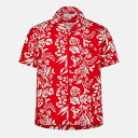 【送料無料】 リプレイ メンズ シャツ トップス Replay Hawaiian Shrt Sn52 Red(4)