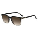 【送料無料】 ボス メンズ サングラス・アイウェア アクセサリー Rectangle Sunglasses Shaded Grey