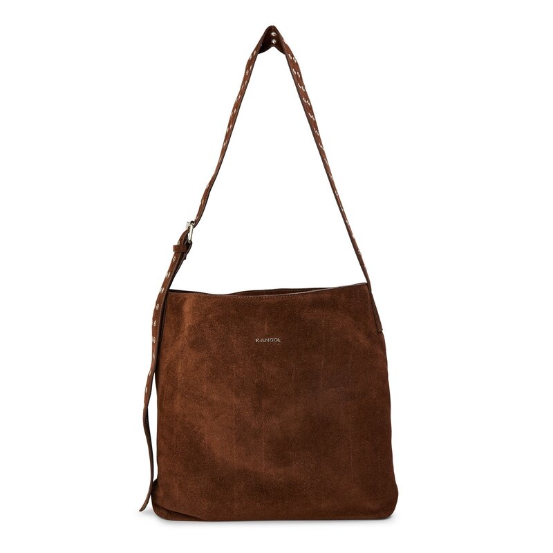 カンゴール レディース バッグ ハンドバッグ スエード Kangol Suede Tote Bag Brown ブラウン