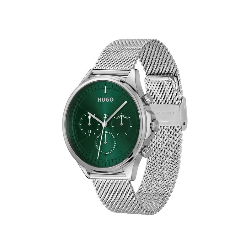 【送料無料】 フューゴ メンズ 腕時計 アクセサリー Gents HUGO #SMASH MULTI Watch Green/Silver