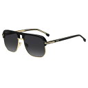 【送料無料】 ボス メンズ サングラス・アイウェア アクセサリー Square Sunglasses Gold/Black