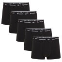 【送料無料】 リーボック メンズ ボクサーパンツ アンダーウェア 5 Pack Boyes Trunks Black