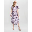 【送料無料】 ジーナバッコーニ レディース ワンピース トップス Livvy Midi Length Printed Tier Dress BLUSH