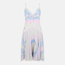【送料無料】 ヴェルサーチ レディース ワンピース トップス Versace Cocktail Drs Ld52 Pstl Pnk/Gry