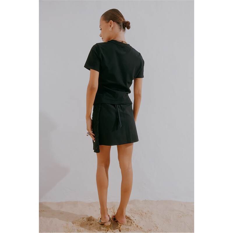 【送料無料】 ネバーフリードレスド レディース スカート ボトムス Shell Skirt Black