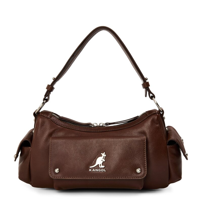 カンゴール レディース バッグ ハンドバッグ ミニ Kangol Mini Utillity Shoulder Bag Brown ブラウン