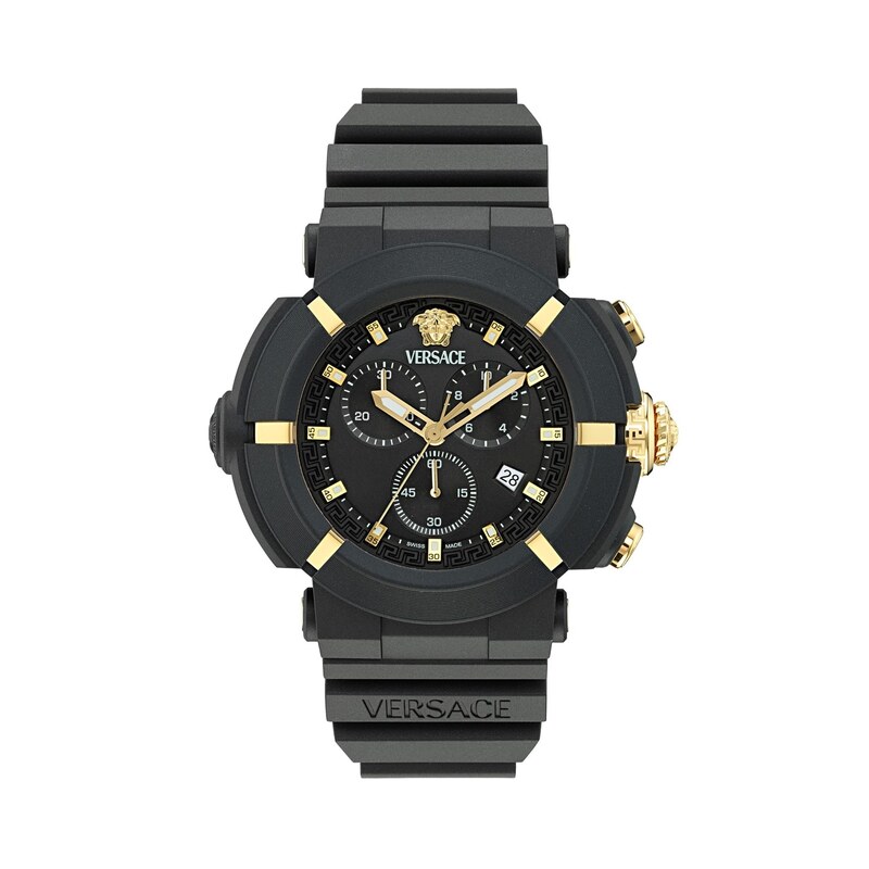 【送料無料】 ヴェルサーチ メンズ 腕時計 アクセサリー Versace Chrono Sn54 Black/Black