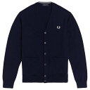 フレッドペリー 【送料無料】 フレッドペリー メンズ ニット・セーター カーディガン アウター Logo Cardigan Navy 608