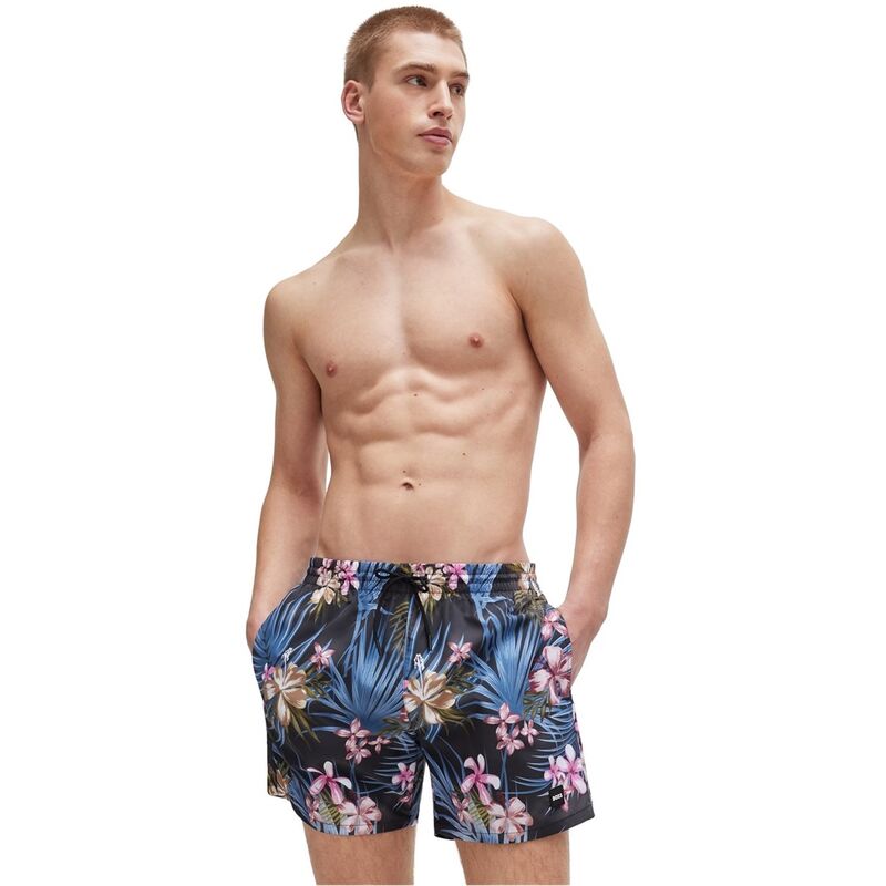 【送料無料】 ボス メンズ ハーフパンツ・ショーツ 水着 Piranha Swim Shorts Black