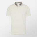 【送料無料】 アクアスキュータム メンズ ポロシャツ トップス AquAct Chk Cllr Polo Sn52 Old White
