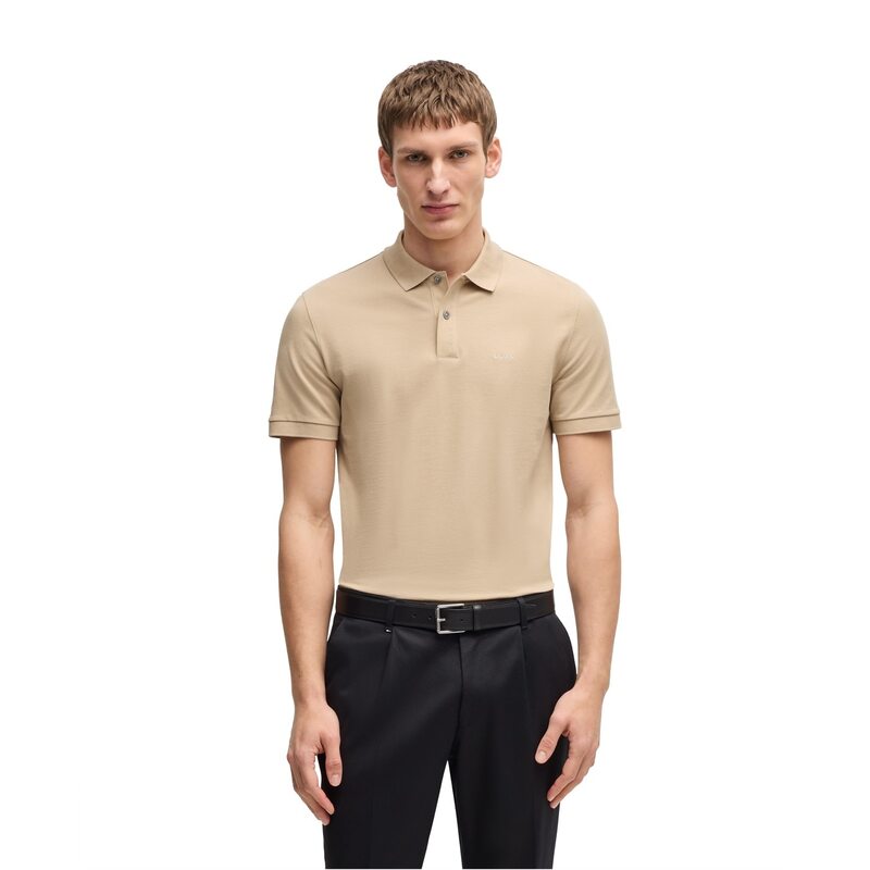 【送料無料】 ボス メンズ Tシャツ トップス Pallas Polo Shirt Light Beige 275