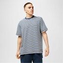 【送料無料】 ジャック ウィルス メンズ Tシャツ トップス Waffle Stripe T-Shirt Cream/Night Sky