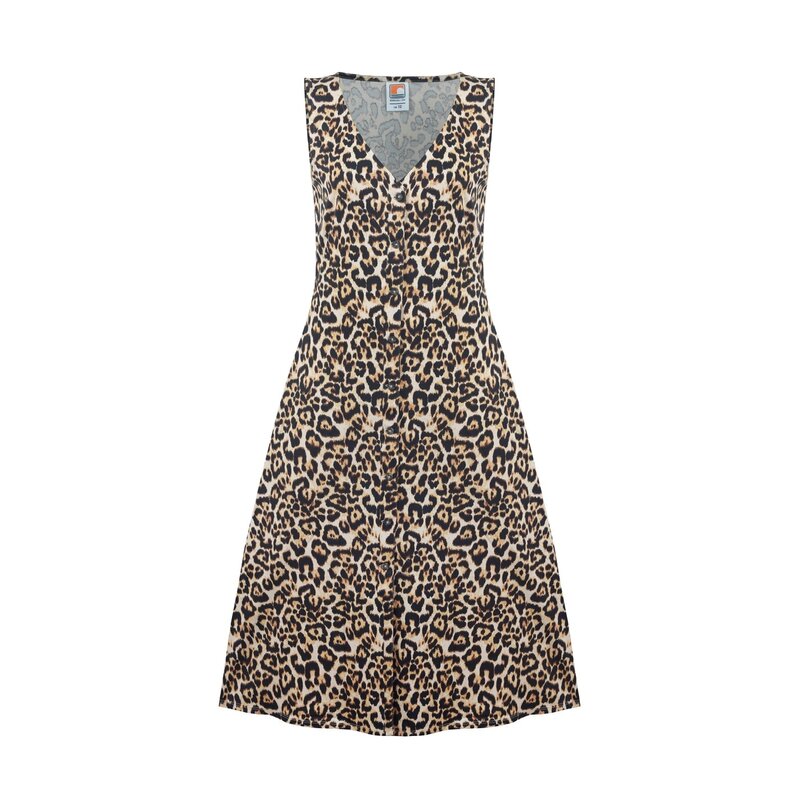 소울컬 레이디스 탑스 원피스 미디 원피스 미디 SoulCal Midi Dress Leopard Print 동물
