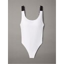 【送料無料】 カルバンクライン レディース 上下セット 水着 Scoop Back One Piece Swimsuit Brill White