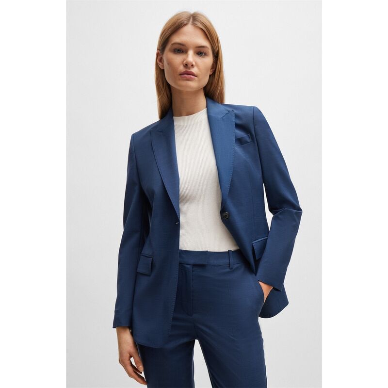 【SALE／47%OFF】NEWYORKER WOMEN ドライツイル テーパードパンツ ニューヨーカー パンツ その他のパンツ ブルー【送料無料】