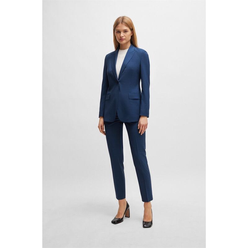 【SALE／47%OFF】NEWYORKER WOMEN ドライツイル テーパードパンツ ニューヨーカー パンツ その他のパンツ ブルー【送料無料】