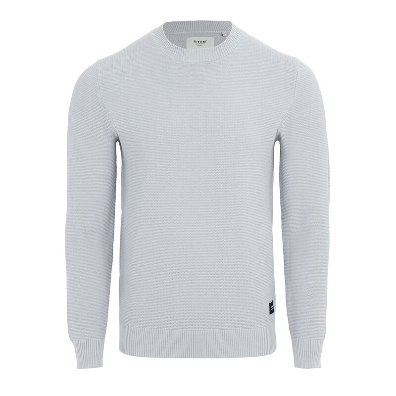 ファイヤートラップ メンズ アウター ニット・セーター クルーネック ニット Firetrap Crew Neck Jumper Knitted Pullover Men Light Grey グレー