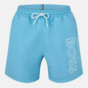 【送料無料】 ボス メンズ ハーフパンツ・ショーツ 水着 Swim Shorts Mens Aqua/Wht 455