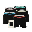 【送料無料】 ニッチェ ロンドン メンズ ボクサーパンツ アンダーウェア Lazlow 5 Pack Boxer Shorts Black