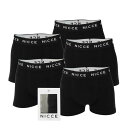 【送料無料】 ニッチェ ロンドン メンズ ボクサーパンツ アンダーウェア Galan 5 Pack Boxer Shorts Black