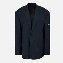 【送料無料】 バレンシアガ レディース ジャケット・ブルゾン アウター Bal Pinstripe Blazer Ld52 Dark Navy