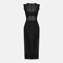 【送料無料】 マグラー レディース ワンピース トップス Mugler Midi Drs Msh Ld99 Black