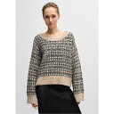 【送料無料】 ボス レディース パーカー・スウェット アウター Fernade Jacquard-Knit Sweater Beige