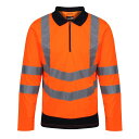 【送料無料】 レガッタ メンズ ポロシャツ トップス PHiVisLSPolo Sn99 Orange/Navy