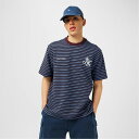 【送料無料】 ジャック ウィルス メンズ Tシャツ トップス Ottoman Stripe T-Shirt Moltn Chocolate