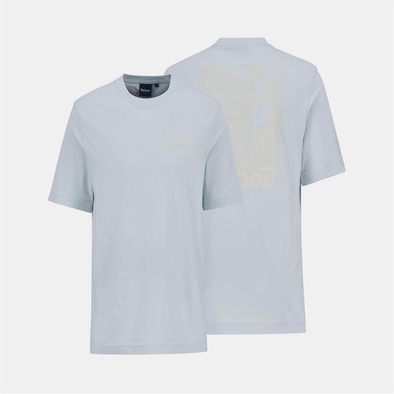 バブアー メンズ トップス Tシャツ Barbour B.Li Moonwell Tee Sn54 Bleached Blue ブルー
